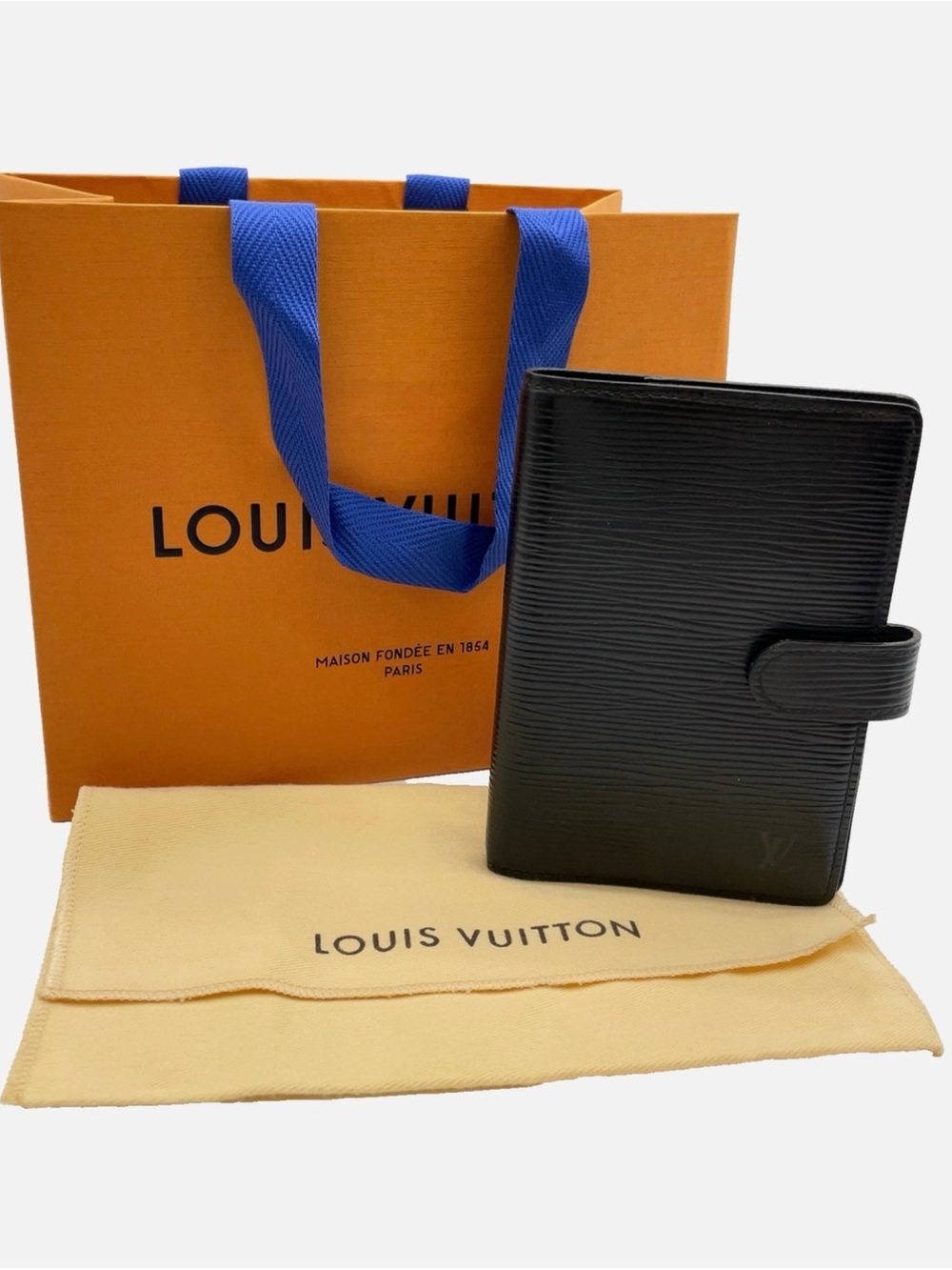 Authentic Louis Vuitton Epi Leather Nori Wallet /  PM w Store Bag & Dust Bag